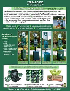 the flyer for terrabound is displayed in green and white colors, with images of different types