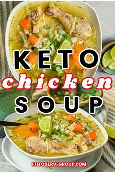 the keto chicken soup is ready to be eaten