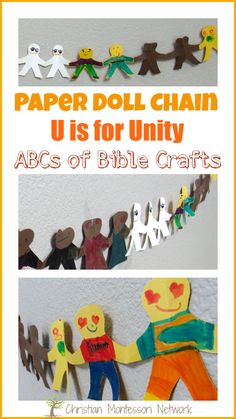 paper doll chain u is for univy abcs of bible crafts