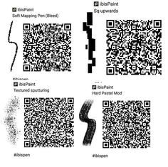 the qr code is shown in black and white, as well as an image of a