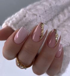 Gold Gel Nails, Rose Gold Nails Design, Sophisticated Nails, Hello Nails, Rose Gold Nails, Glamorous Nails, Rose Nails, Party Nails