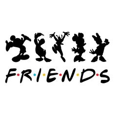 the silhouettes of mickey mouse and friends