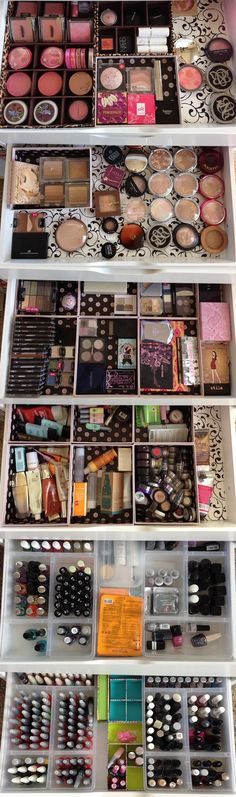 Makeup organization Organized Makeup, Storage Wars, Makeup Collection Storage, Rangement Makeup, Makeup Station, Makeup Storage Organization, Makeup Drawer, Makeup Organization Vanity, Beauty Storage