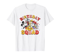 PRICES MAY VARY. Officially Licensed Disney Mickey And Friends Apparel for Women - Men - Boys - Girls - Toddler; Mickey And Friends T-Shirts; Disney+ T-Shirts; Disney Plus; Disneyland; Disney World; Holiday T-Shirt; Seasonal; Classic; Birthday T-Shirt; Birthday Gift; 24DNMC00047A-001 Lightweight, Classic fit, Double-needle sleeve and bottom hem Classic Birthday, Disney T Shirts, Disney Friends, Friends Birthday, Friends Tshirt, Disney Tshirts, Disney Plus, Girls Toddler, Mickey And Friends