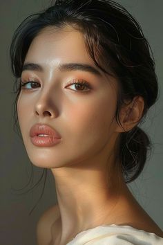 #makeup #makeupoftheday #makeuplover #naturalskincare #softmakeup Korean Hair Salon, Soft Makeup Looks, Korean Hair, Soft Makeup, Even Out Skin Tone, Light Makeup, Natural Makeup Looks, Makeup For Brown Eyes, Pretty Makeup