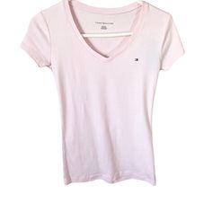 Such A Pretty Color And Never Worn Babes! #11 Tommy Hilfiger Pink Summer Tops, Spring Fitted Tommy Hilfiger T-shirt, Fitted Tommy Hilfiger T-shirt For Spring, Tommy Hilfiger Fitted T-shirt For Spring, Tommy Hilfiger Long Sleeve, Long Sleeve Layer, Tommy Hilfiger Top, Denim Tank, Tommy Hilfiger Vintage