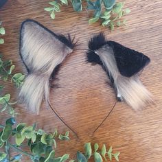 Dog Ears And Tail, Faux Fur Ears, Dog Ears Headband, Alice Bands, Burlesque Outfit, Alice Headband, Headband Handmade, Animal Tails, Dog Ears