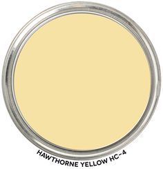 a yellow paint with the words hawthorne yellow on it