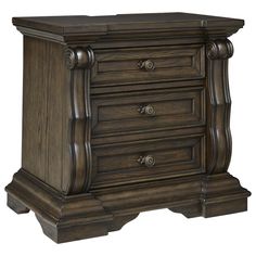 Elevate your bedroom's ambiance with the Signature Design by Ashley Maylee 2-Drawer Nightstand in a rich dark brown finish. This piece combines functionality with aesthetic appeal through its ornamental appliques and substantial presence.

- Material: Wood
- Color: Dark Brown
- Features: Two spacious drawers, hidden pull-out tray for small valuables

The Maylee nightstand is not just a piece of furniture, but a statement of style. Its large scale and timeless design provide a perfect blend of lu Shoe Storage Furniture, Matching Nightstands, King Upholstered Bed, Queen Upholstered Bed, Slatted Headboard, King Bedroom Sets, Outdoor Ottomans, Bedroom Sets Queen, Queen Bedroom