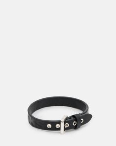 AllSaints Rocks Leather Bracelet BLACK/WARM SILVER | ALLSAINTS Boots 2020, Bracelet Black, All Saints, Try It, Womens Jewelry Bracelets, Black Boots, Leather Bracelet, Silver Tone, Buckle