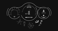 an image of a car dashboard with various symbols