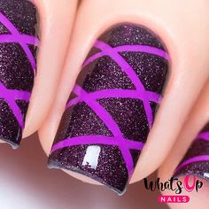 Tape Nail Art, Eyes Style, Up Nails, Nail Board, Nail Vinyls, Nail Stencils, Geometric Nail Art, Nail Tape, Purple Nail Designs