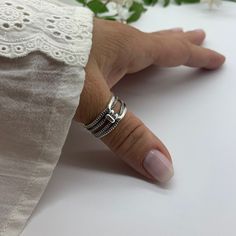 "**Elevate Your Style with Our Knot Weaved Layered Thumb Ring 🌟 **Unique Knot Weave This knot weaved layered thumb ring is a masterpiece of craftsmanship, featuring a unique design that combines elegance with a touch of boho charm. It's the perfect accessory to add a distinctive flair to any outfit. 💍 **Adjustable for Comfort Crafted for versatility and comfort, this adjustable ring ensures a perfect fit for your thumb or any finger you prefer. Its adaptability makes it suitable for daily wear or special occasions. 🎁 **Ideal for Gifting Whether it's for Mother's Day or Christmas, this dainty dot ring is a thoughtful and unique present for her. Its craftsmanship and charm will make any occasion extra special. ⭐ **Why Choose Our Knot Weaved Layered Thumb Ring - **Exceptional Craftsmanship Thumb Rings For Women, Anniversary Years, Basic Aesthetic, Presents Ideas, Sterling Silver Thumb Rings, Thumb Rings Silver, Dot Ring, Hippy Gifts, Chunky Ring