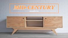 the mid century modern sideboard is made from wood