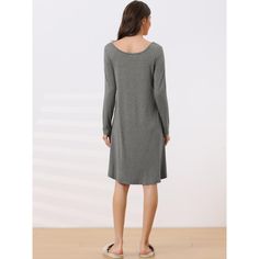 A flutter long-sleeved maternity dress is casual and versatile enough to snap a pic and then wear to your brunch with friends. Stretchy fabric provides a flexible fit for pregnant and postpartum women. A long-sleeved maternity dress features a round neck and slant pockets design, so you can even wear it postpartum. It is 3 in 1 maternity/delivery/nursing pajamas. The draped cut and unique and daily casual wear design, combined with a variety of color options, create a playful casual yet stylish Casual Long Sleeve Maternity Dress For Fall, Casual Long Sleeve Maternity Dress, Casual Long Sleeve Dress For Brunch, Casual Long Sleeve Dress For Fall Brunch, Casual Knee-length Long Sleeve Dress For Brunch, Casual Solid Maternity Dress, Casual Spring Maternity Dress For Brunch, Casual Maternity Dress For Spring Brunch, Casual Long Sleeve Brunch Dress