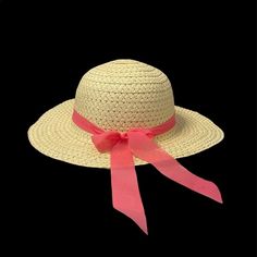 Brand New With Out Tags Beach Hat Straw Hat Ribbon Bow Woven Hat, Hat Decoration, Bow Women, Velvet Hat, Straw Sun Hat, Stocking Cap, Hat Clips, Beach Hat, Derby Hats