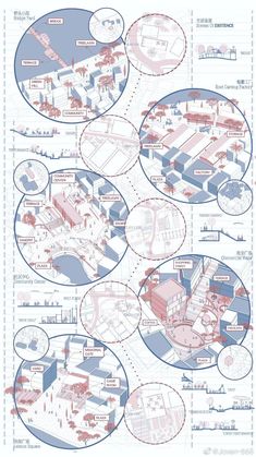 the diagram shows how many different types of buildings are located in this area, and what they