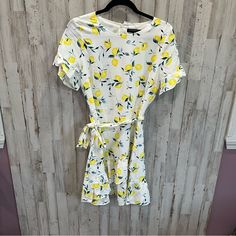 Reposhing This Item I Purchased From @Retrobydestiny. It Didn’t Fit Me, Unfortunately. Super Cute And Adorable Cut. Questions? Leave A Comment Below! Yellow Tie Waist Beach Dress, White Lemon Print Dress For Vacation, White Lemon Print Dress For Spring, Fitted Short Sleeve Dress With Lemon Print, White Short Sleeve Dress With Lemon Print, White Short Sleeve Lemon Print Dress, Yellow Summer Dress With Tie Waist, Summer Short Sleeve Dress With Lemon Print, Summer Dress With Lemon Print And Short Sleeves