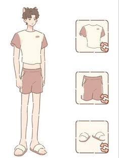 an image of a boy in shorts and t - shirt with his hands on his hips