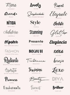 the different types of font used in handwritten lettering are shown on a white background