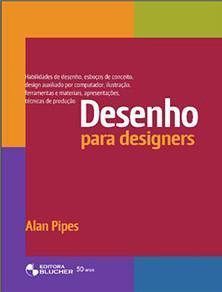 a book cover with the words desenho para designers in red, yellow and purple