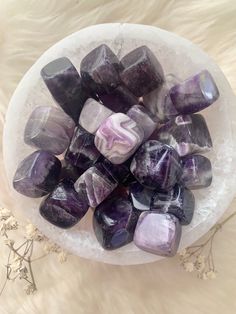 "Choose 2, 4 or 6 Dream Amethyst cubes Measurements: Approximately .5\" inches Your pieces will be chosen randomly. You will get a mixture both of sizes & color." Minerals Crystals Stones, Blue Slime, Dream Amethyst, Pinterest Ideas, Forest Hills, Crystals Stones, Aesthetic Photos, Cubicle, Grape Leaves