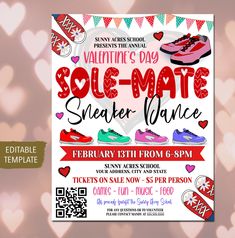 valentine's day sole - mate sneaker dance flyer