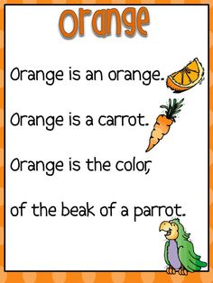 an orange is an orange and the word orange is a carrot