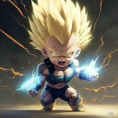 the super saiyan gohan character from dragon ball zoros is shown in this image