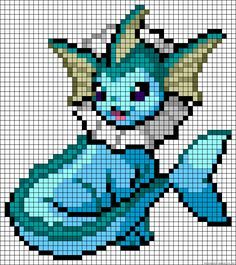 an image of a pixellated pokemon character