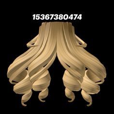 the back side of a wig with long, wavy hair on it's ends