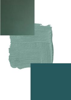 some green and blue paint colors on a white background