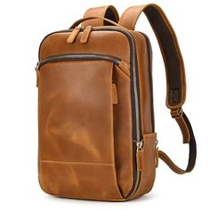 Leather Backpack Men 15 inch Laptop Daypack Full Grain Leather School Bag Men Travel Bag Office School Backpack Gift for Him Gift for Her --------------------------------- Description:-Full Grain Leather-Cotton Lining -It can hold one 15.6'' laptop, A4 document files, books, magazines, umbrella, cosmetic bag, water bottle, clothes, etc.-Length: 31 cm(12.2'') Height: 43 cm(16.9'') Depth: 10 cm(3.9'')-Color: Vintage Brown, Dark Brown --------------------------------- Receiving time = Processing ti Stylish Laptop Bag, Leather School Backpack, Leather School Bag, Leather Travel Backpack, Best Travel Backpack, Vintage Leather Backpack, Leather Backpack For Men, Backpack Gift, Leather Laptop