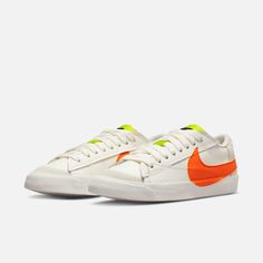 Style No. DQ1470-103 Color: Sail/Rush Orange/Atomic Green Nike Blazer Low '77 Jumbo Women's Shoes. Green Nike Blazer, Nike Blazer Low 77 Jumbo, Nike Blazer Low 77, Nike Blazer Low, Blazer Low, Orange And Green, Best Shoes, Nike Blazer, Nike Cortez Sneaker