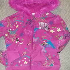 Loc18 - Like New Girls High School Musical Hoodie Size 6x. Cute Winter School Hoodie, Cute Winter Hoodie For School, Winter School Hooded Tops, Pink Hoodie For School In Fall, Winter Pink Sweatshirt For School, Pink Fall Hoodie For School, Cute Pink Hooded Jacket For Fall, Cute Pink Long Sleeve Hooded Jacket, Disney Jacket