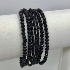 Nwot Black Beaded Multi Strand Bracelet With Toggle Closure. Fits 7-7.5” Wrists Black Bracelets With Spacer Beads, Black Stretch Bracelet With Faceted Round Beads, Black Beaded Stretch Bracelet For Party, Adjustable Black Wrap Bracelet Hand-strung, Party Beaded Bracelets With Black Beads, Black Stretch Bracelet With Black Beads, Adjustable Black Wrap Bracelet With Round Beads, Elegant Black Beaded Stretch Bracelet, Adjustable Black Beaded Wrap Bracelet