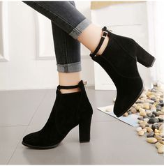 Kasie Rock – Ultra Seller Fabric Boots With Round Toe For Winter, Fabric Winter Boots With Round Toe, Trendy Suede Ankle-high Booties, Trendy Ankle-high Suede Booties, Trendy Suede Closed Toe Booties, Casual High Ankle Suede Heels, Drawing Shoes, Jordans Shoes, Rock Boots