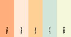 the color palette is shown with different colors