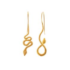 Snake Earrings - Etsy South Africa Elegant Yellow Gold Snake Earrings, Handmade Gold Snake Earrings, Handmade Elegant Snake Earrings, Elegant Handmade Snake Earrings, Elegant Snake Shape Earrings With Ear Wire, Snake-shaped Earrings For Gifts, Snake-shaped Single Earring As Gift, Snake-shaped Single Earring Jewelry Gift, Handmade Snake-shaped Earrings As Gift