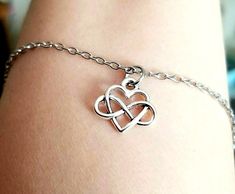 Mom Daughter Jewelry, Infinity Anklet, Silver Chain Anklet, Heart Ankle Bracelet, Jewelry Anklets, Anklet For Women, Heart Anklet, Silver Anklet, Silver Necklace Set