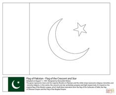 the flag of pakistan coloring page