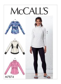 a women's top and pants sewing pattern with the words, mccall's