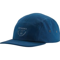 From hiking to casual setting, the Patagonia Graphic Maclure Hat is on e of our favorite due to its stylish construction and premium fit. The Graphic Maclure Hat has a five-panel design and has a mid-crown fit for a classic look. The buckle and strap in the back of the hat allow us to adjust to get the perfect ft and a side rivets allow for ventilation so we don't overheat. The Graphic Maclure Hat is made with 100% organic cotton canvas and the brim is made out 100%recycled fishing nets for an Five Panel Hat, 5 Panel Hat, Fishing Nets, Panel Hat, Eco Friendly Design, Blue Ridge, Personal Marketing, Panel Design, Fashion Flats