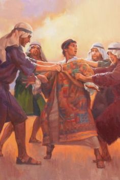 Come, Follow Me - Joseph's brothers take his coat of many colors Bible Illustrations, Christian Images, Jesus Christ Art, Bible Characters, Bible History