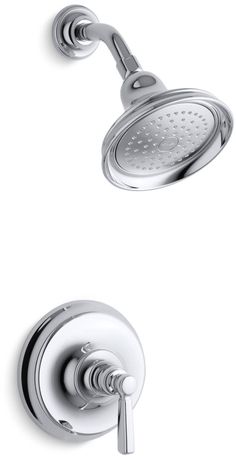 an image of a shower faucet with thermostaer and hand showerhead