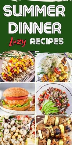 the cover of summer dinner lazy recipes