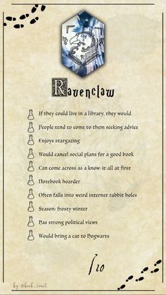 the ravenclaw poem is written in black and white