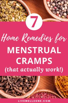 These home remedies for menstrual cramps will give you reliable relief. Includes essential oils, herbs, smoothies, supplements + more. How To Stop Period, Period Cramp Relief, Menstrual Cramp Relief, Erectile Dysfunction Remedies, Healthy Period, Period Pain Relief, Cramps Relief, Period Cramps, Menstrual Period