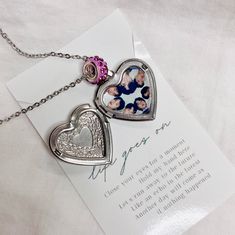 Special edition for BTS 10th anniversary💜✨ Heart locket necklace with BTS photo inside. The necklace is made with stainless steel and can be opened to show the bts photo that is inside. It comes with a special packaging that has the Life Goes On lyrics on it <3 Bts Necklace, Life Goes On Lyrics, Photo Locket Necklace, Heart Locket Necklace, Hold My Hand, Photo Locket, Heart Locket, Locket Necklace, Locket