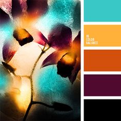 an image of flowers with color swatches